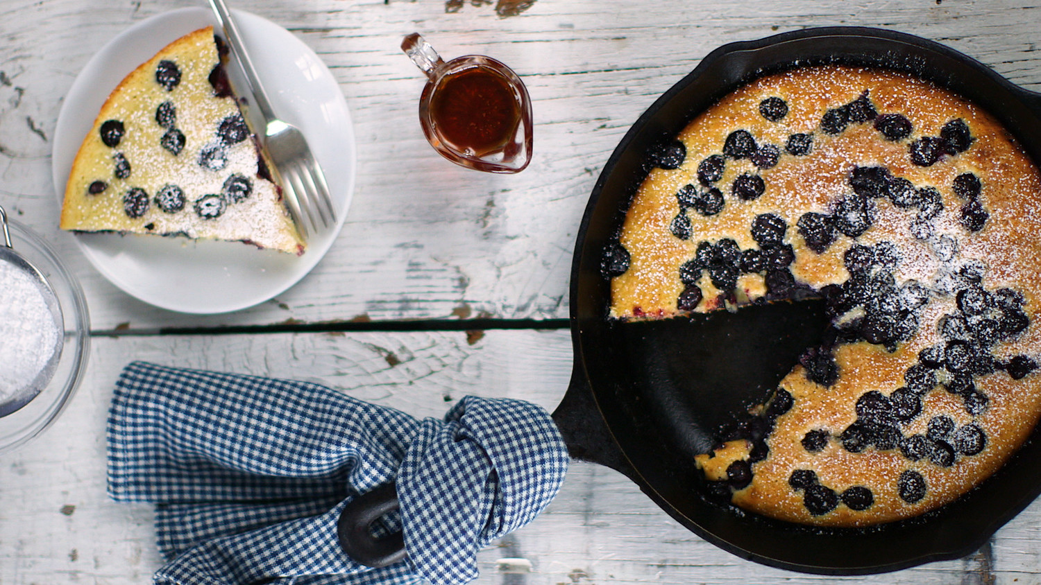 Video OvenBaked Blueberry Pancake Video Martha Stewart